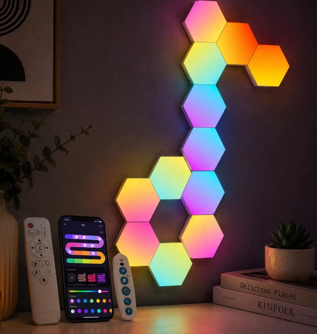 12-Pack RGB Smart Led Hexagon Wall Panels