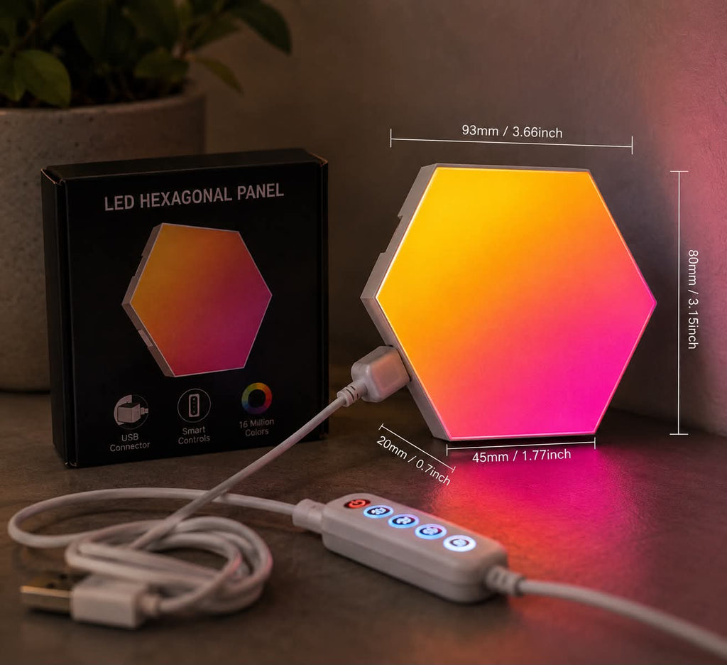 12-Pack RGB Smart Led Hexagon Wall Panels