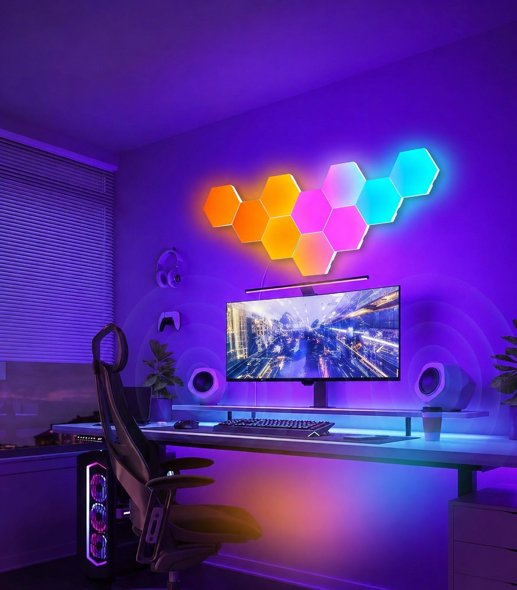 12-Pack RGB Smart Led Hexagon Wall Panels